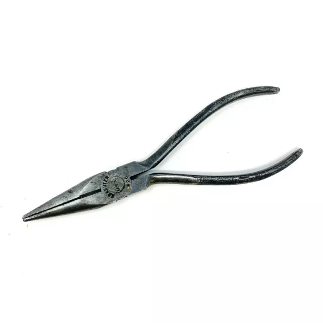 Vintage Kraeuter 826 Needle Nose Pliers w/ Side Cutter, 6 in Tool, Made in USA