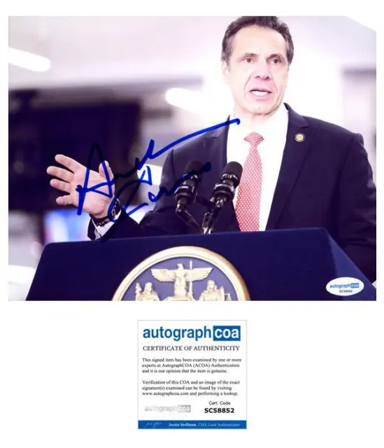Andrew Cuomo AUTOGRAPH Signed New York Governor Autographed 8x10 Photo ACOA