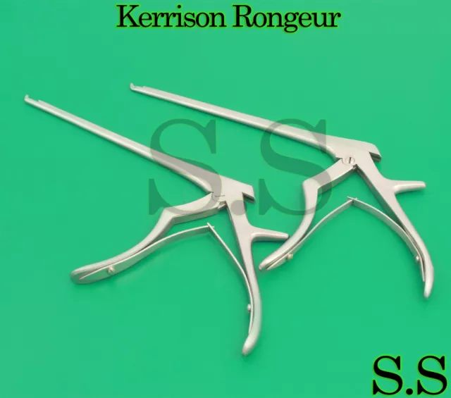 Set Of 2 Kerrison Rongeur 7" Shaft 3mm + 5mm 45° Up Bite Orthopedic Instruments