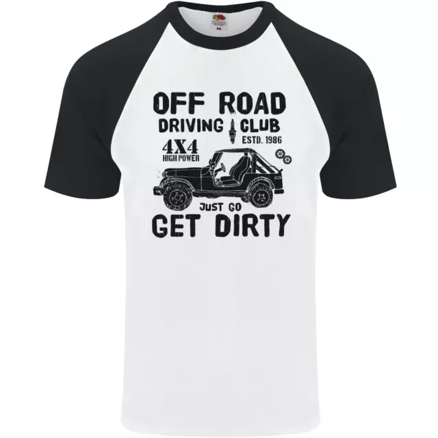 Maglietta da baseball Off Road Driving Club Get Dirty 4x4 divertente da uomo S/S