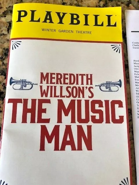 THE MUSIC MAN Playbill Broadway Winter Garden Theatre w/Hugh Jackman-March 2022