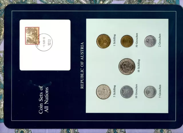 Coin Sets of All Nations Austria 1962-1994 UNC 5 Schilling 1962 Silver 1.9.89