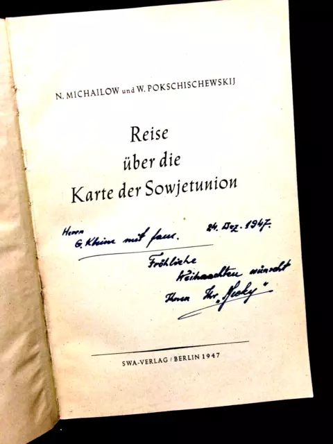 Reise über die Karte der Sowjetunion ( 1947 , HISTORISCH ! )