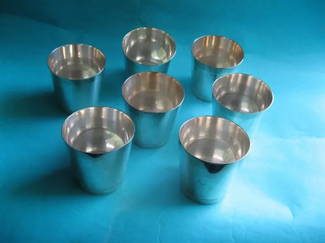Set Of 7 Tiffany American Art Deco Str.siver Medium Tumblers Cups Fully Marked