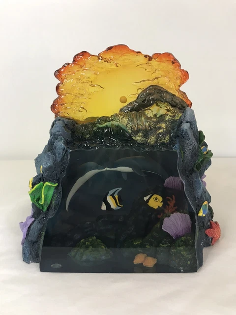 Dakin Artist Collection Wyland Kissing Dolphins Reef Sunset Ocean Fish Sculpture