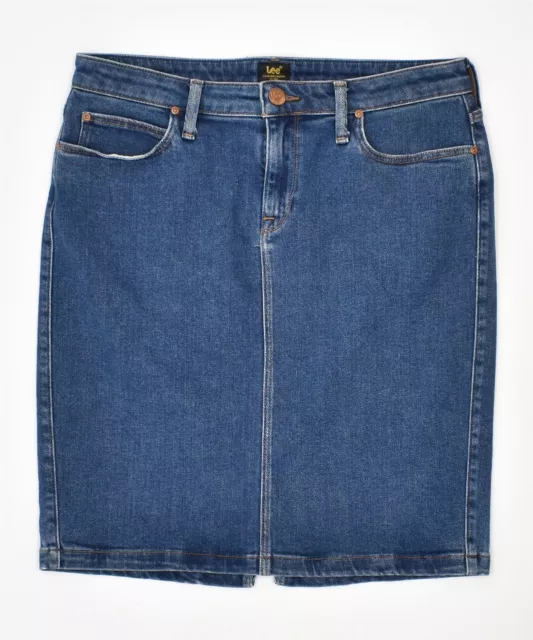 LEE Womens Denim Pencil Skirt W29 Medium Blue Cotton Z106