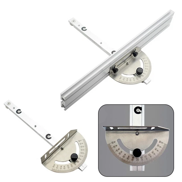 Efficiente lavorazione del legno seghetto da tavolo righello angolare regolabile con guida