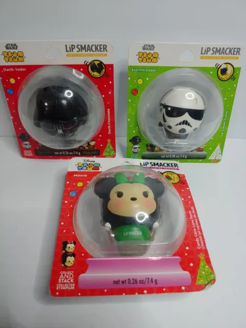 Disney and Star Wars Tsum Tsum Lip Smackers Sealed New F2