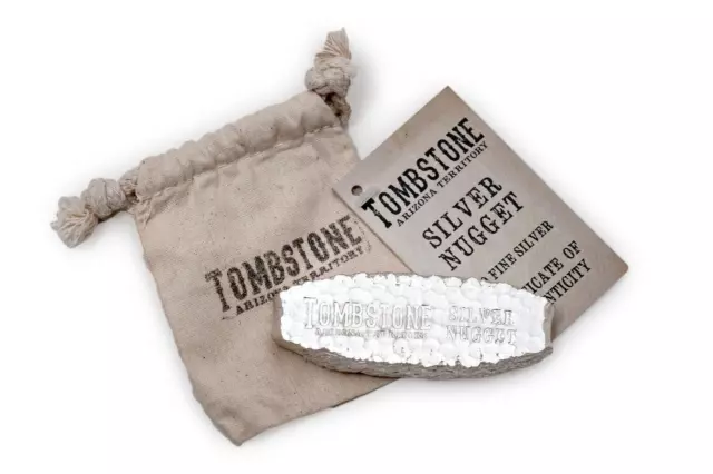 10 oz Tombstone Silver Nugget Bullion Bar .999 Fine Silver #A343