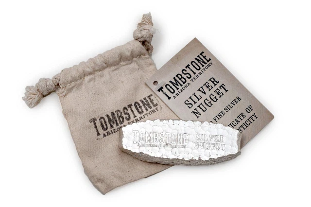 10 oz Tombstone Silver Nugget Bullion Bar .999 Fine Silver #A343 10 oz Tombstone Silver Nugget Bullion Bar .999 Fine Silver #A343