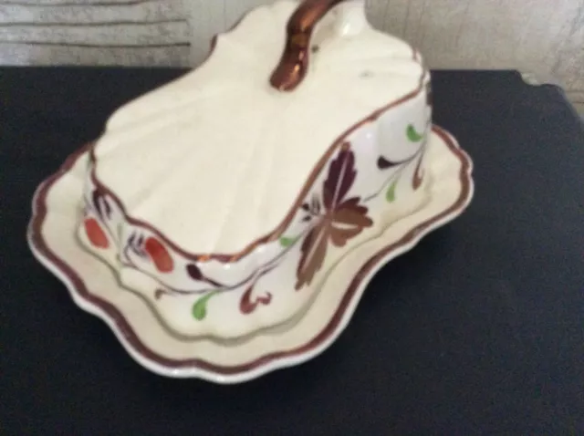 Grays Pottery Leaf And Berry Design Cheese Butter Dish - Freepost Uk