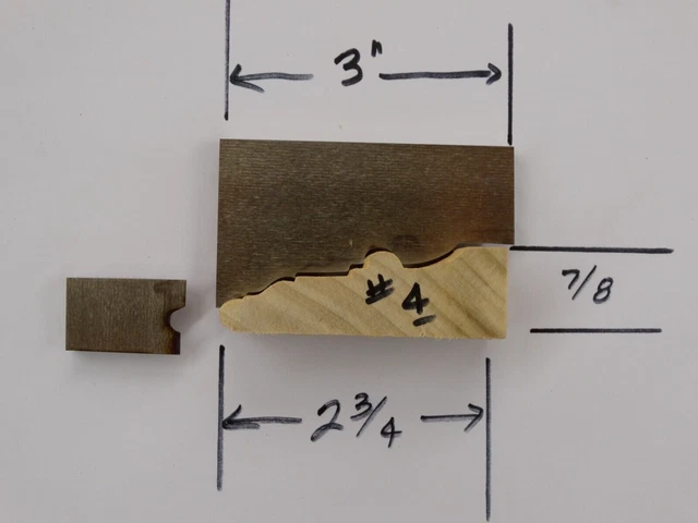Shaper / Molder Custom Corrugated Back / CB Knives For 7/8" x 2 3/4" Casing