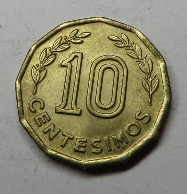 Uruguay 10 Centesimos 1976So Aluminum-Bronze KM#66 UNC