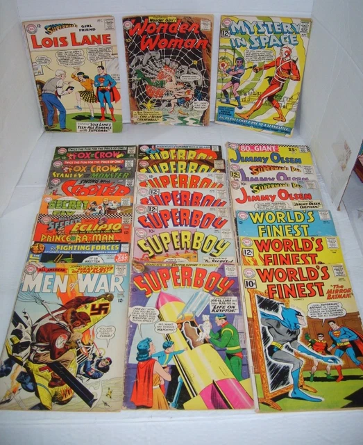 23 Dc Silver Age Comic Lot Worlds Finest  Batman Superman Superboy Wonder Woman