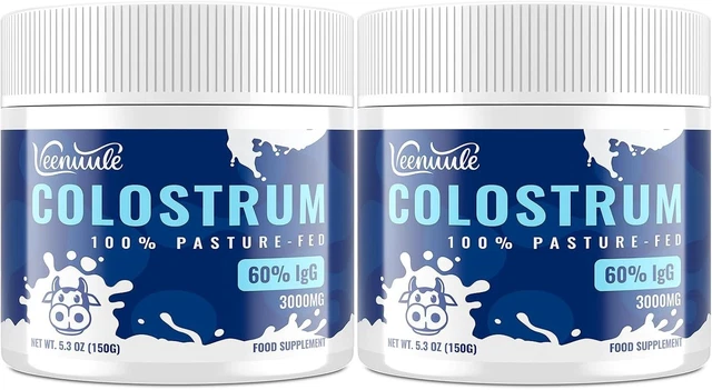 GRASS-FED COLOSTRUM POWDER 3000MG - 60% IgG, 50 Servings, Pure Formula ...