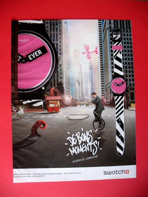 Publicite De Presse Swatch Montre Suisse Energie Urbaine French Ad 2015
