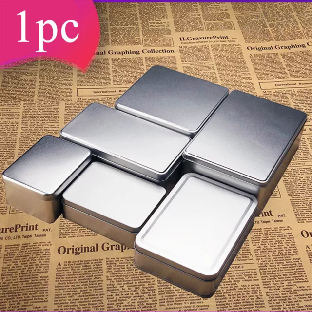 Small Metal Tin Silver Flip Storage Box Case Organizer For Key Money Coin Candy 2
