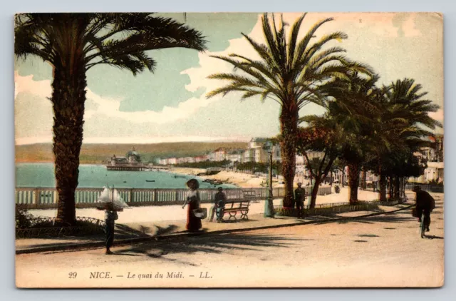 Nice France Le Quai Du Midi Dock Of The South VINTAGE Postcard