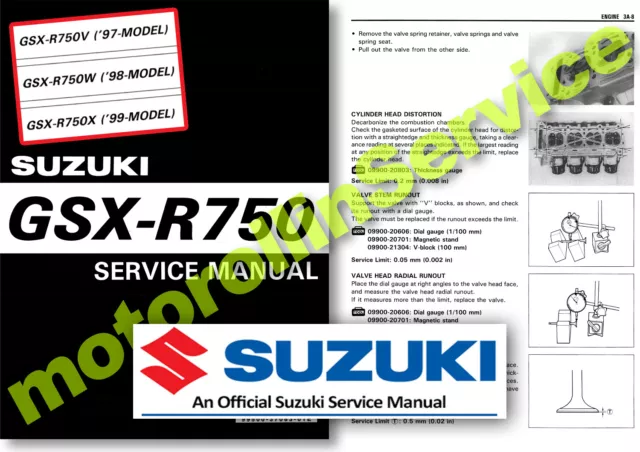Suzuki GSX-R750 Service Manual 1996 1997 1998 1999 Workshop Manual GRXR 750 SHOP