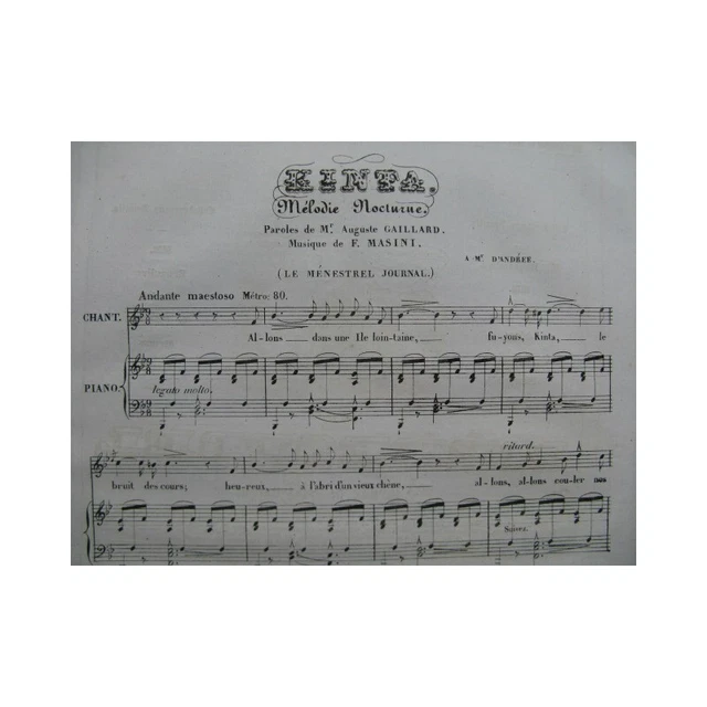 MASINI F. Kinta Chant Piano 1835