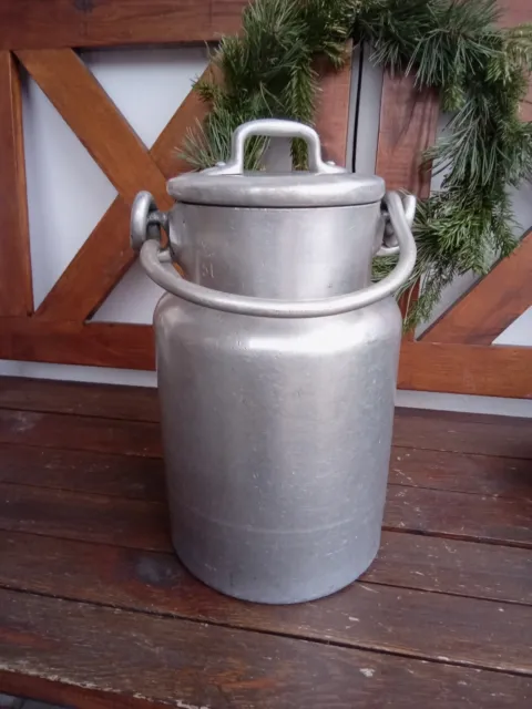 Aluminium Milchkanne Kanne mit Deckel 5 Liter