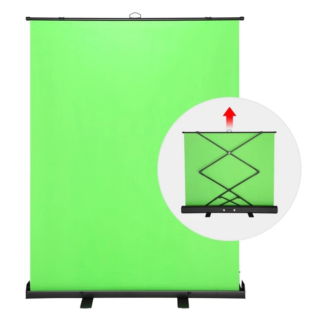 COLLAPSIBLE PULL UP Green Screen Video Photography Background 5ft x 6