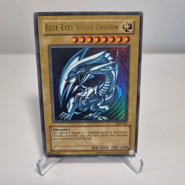 YUGIOH! BLUE EYES White Dragon SDKE001 Unlimited NM Ultra Rare
