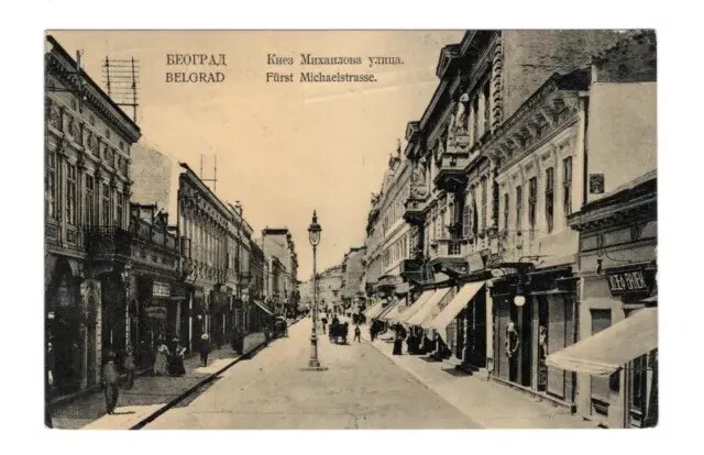 Serbia  1915 - Cartolina in prima foto Belgrado Street View - inviata a Belgrado