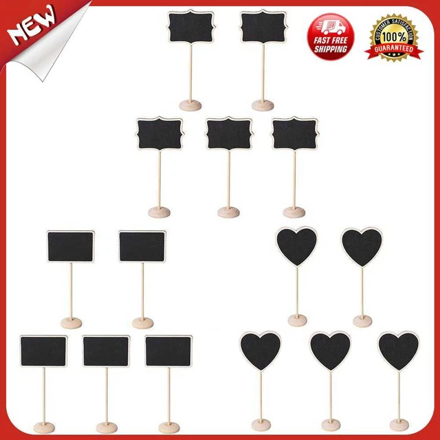 es 5pcs/set Mini Small Wooden Chalk Blackboard Signs Chalkboard Message Board