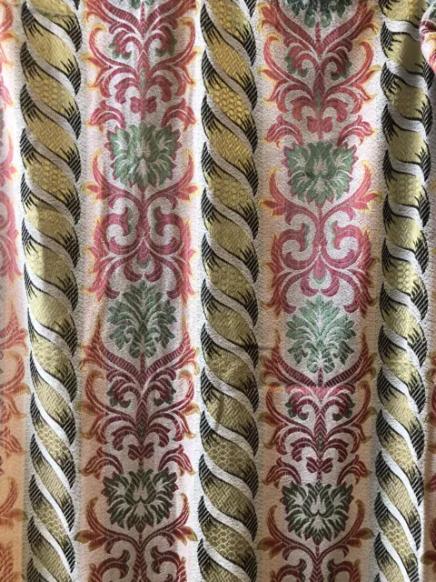 Mid Century Vintage Retro pair of curtains pastel colours 112cm x 144cm x2