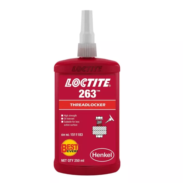 Loctite 263 Threadlocker High Strength Glue 250ML 180°C Service Temperature @Vi