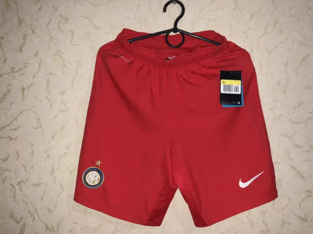 Rare Inter Milan Football Short Size S Mens Nike Red New With Tags
