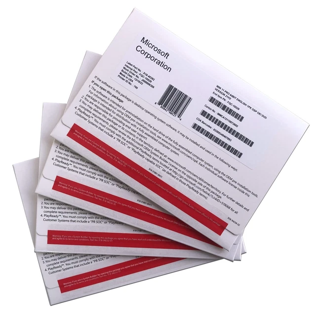 MICROSOFT WINDOWS 11 Pro Professional Operating System Retail Box DVD ...