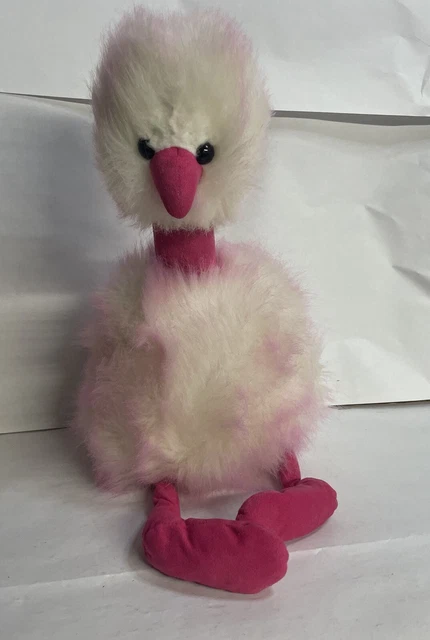 Jelly Cat Ostrich Plush stuffed animal Pink White Large Toy