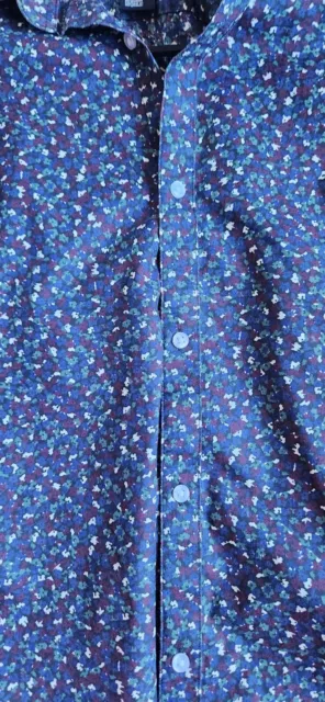 HM mens button up Slim Fit shirt medium 3