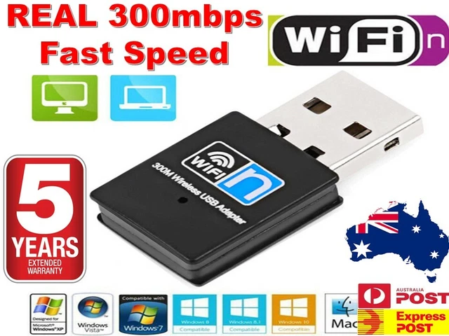 300MBPS WIRELESS USB WIFI Dongle for Desktop Laptop PC $9.98 - PicClick AU