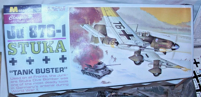 Monogram German Stuka Ju 87G-1 Wwii Airplane Model Kit 1/48 85-0207