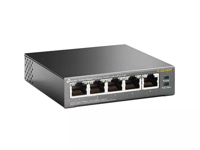 TP-Link TL-SG1005P 5-Port Gigabit Desktop Switch with 4-Port PoE