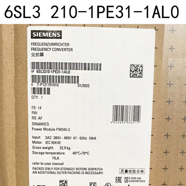 NUEVO MÓDULO DE POTENCIA SINAMICS G120 Siemens 6SL3 210-1PE31-1PE31-1AL0 SINAMICS G120