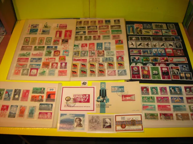 10 ) Briefmarken der DDR, ab 50/60er Jahre  Posten & Lots gestempelt