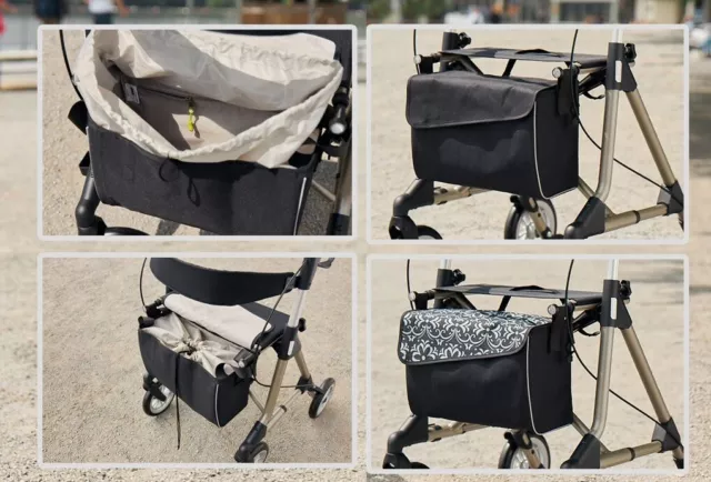 Russka Rollator Tasche Einkaufstasche Magnetverschluss für Elan Classic / Plus