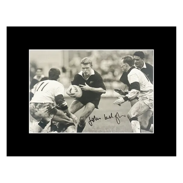 Autograph John Gallagher Photo Display 16x12 - All Blacks Icon +COA