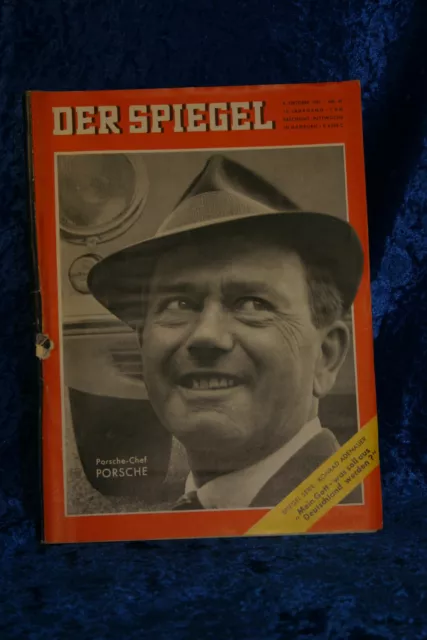 Der Spiegel 41/61 4.10.1961 Porsche Chef Porsche