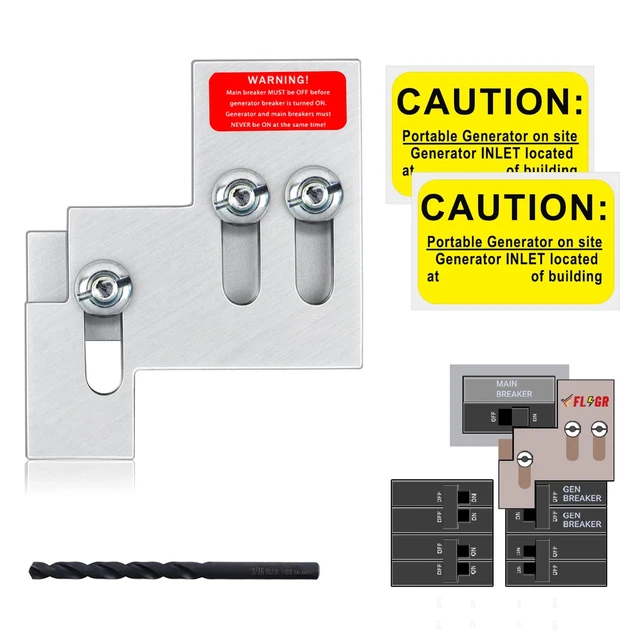 Generator Interlock Kit - Compatible w/Square D QO/Homeline 100/125 Amp Panels
