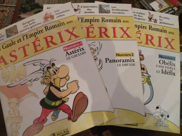 Livrets BD Astérix Collection Atlas Vol 1-2-3 La Gaule et l'empire romain