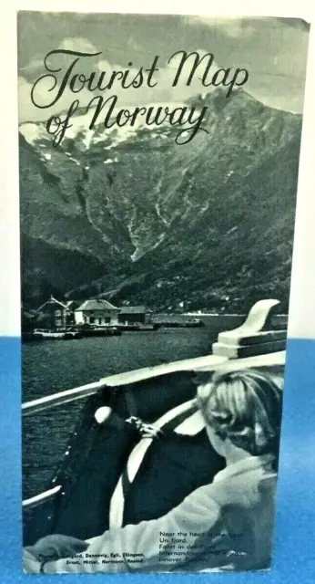Vintage Norway Travel Tourist Brochure Map Photo Images 1957