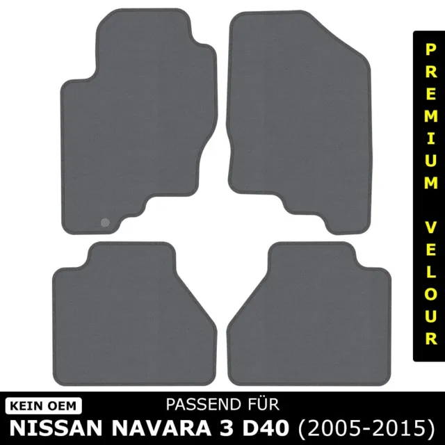 3D GUMMI-FUSSMATTEN FÜR Nissan Navara (D40) 3/2005-12/2015
