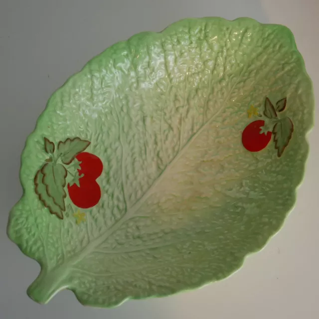 Vintage Devon Ware Tomato Leaf Dish