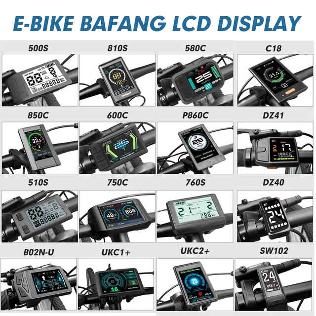 Écran LCD C965 Pour Vélo électrique Bafang BBS01B BBS02B - Compatible 36V/48V, 5 Boutons, 9 Niveaux Assistance