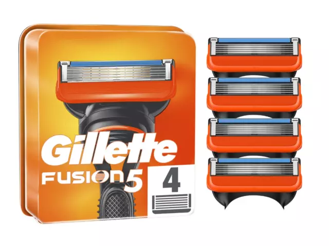 Lot 4 Lames GILLETTE "Fusion 5" Recharge de Rasoir Paquet Pack Gilette ORIGINAL